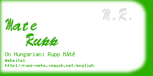 mate rupp business card